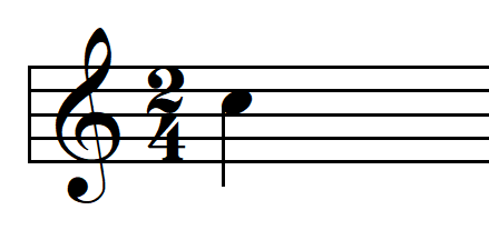 melodic dictation simple meter easy example 1 start